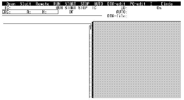 DTA2000 control program screen